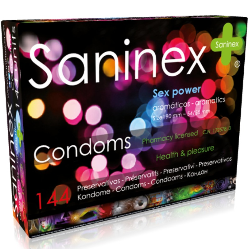 SANINEX CONDOMS SEX POWER 144 UNITS