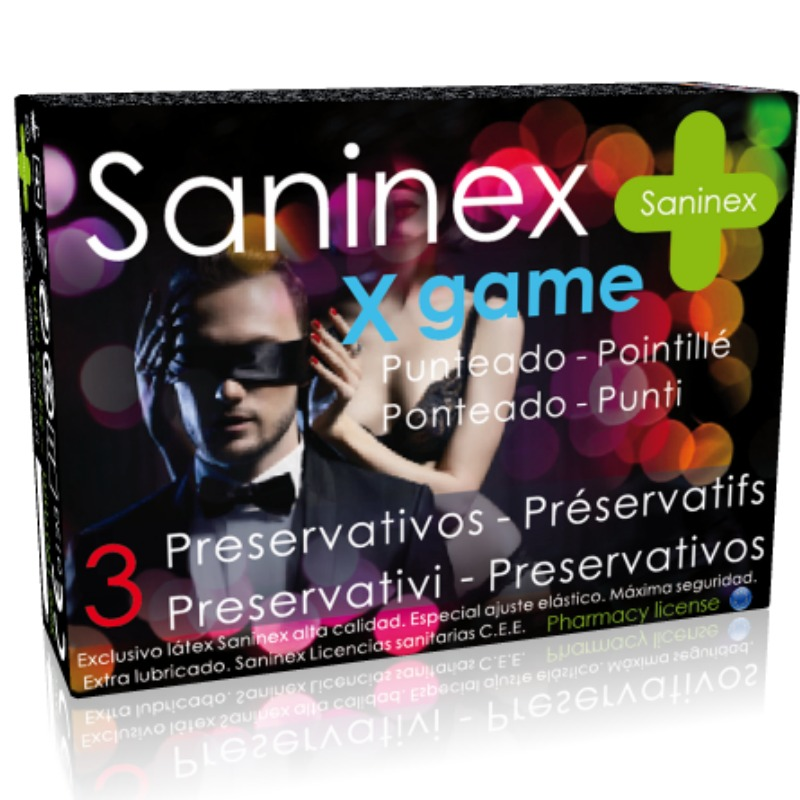 SANINEX CONDOMS X GAME AROMATIC AND DOTTED CONDOMS 3 UNITS
