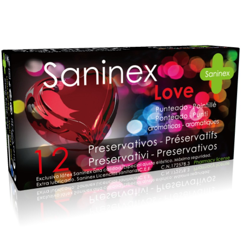 SANINEX CONDOMS LOVE  CONDOMS 12 UNITS