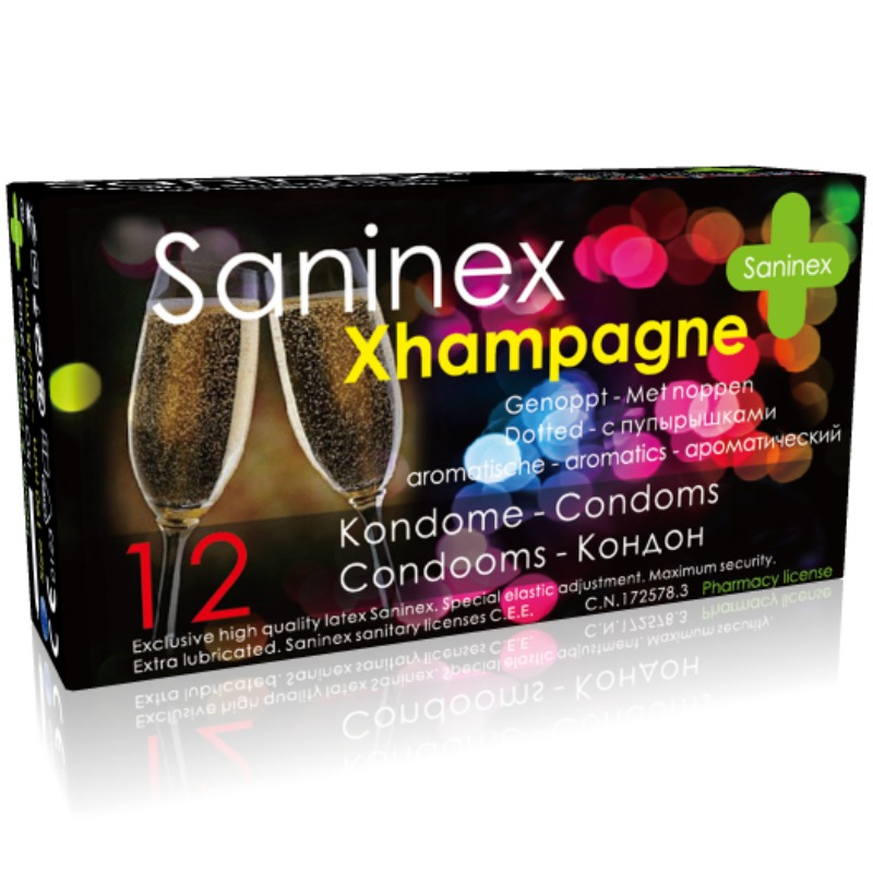 SANINEX CONDOMS XHAMPAGNE PRESERVATIVES 12 UNITS