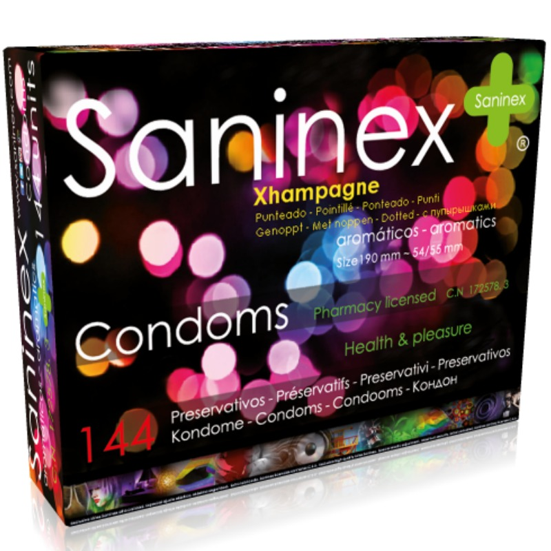 SANINEX CONDOMS XHAMPAGNE PRESERVATIVES 144 UNITS