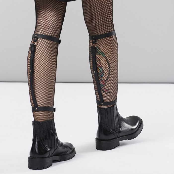 BIJOUX INDISCRETS MAZE KNEE AND ANKLE GARTER BLACK