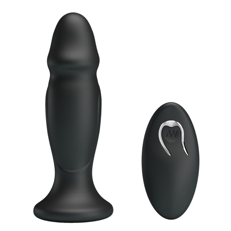 MR PLAY - PLUG ANAL COM CONTROLE REMOTO VIBRAO PRETO